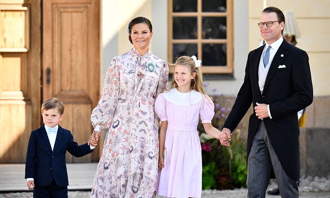 Crown Princess Victoria pictured with her family