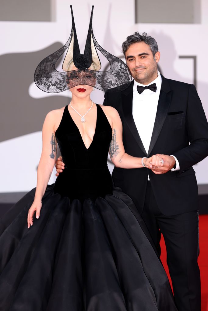 Lady Gaga and Michael Polansky attend the "Joker: Folie Ã  Deux" red carpet during the 81st Venice International Film Festival at Sala Grande on September 04, 2024 in Venice, Italy