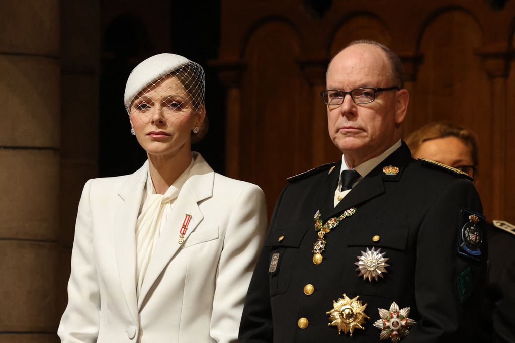 Charlene and Albert attended the mass at Monaco's cathedral 