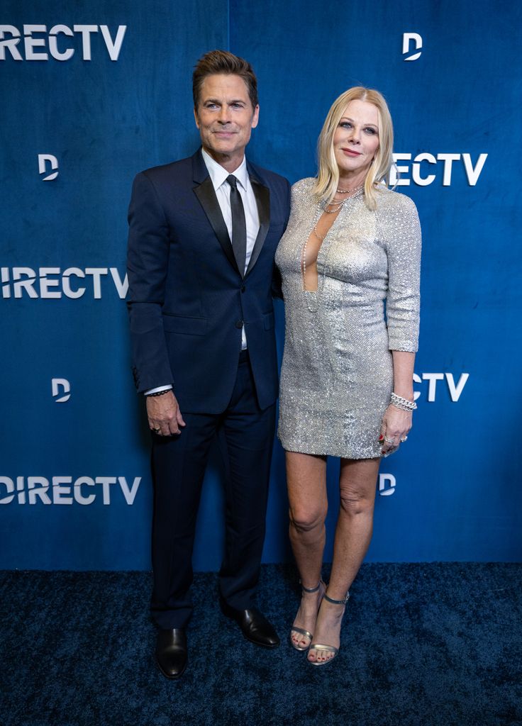 Actor Rob Lowe and makeup artist Sheryl Berkoff attend the DIRECTV Streaming With The Stars 