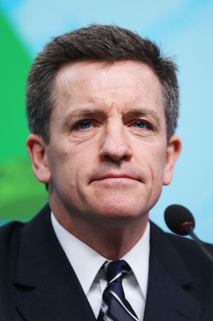 Mark Johnson assiste à une conférence de presse avant les Jeux olympiques d'hiver de 2010 à Vancouver