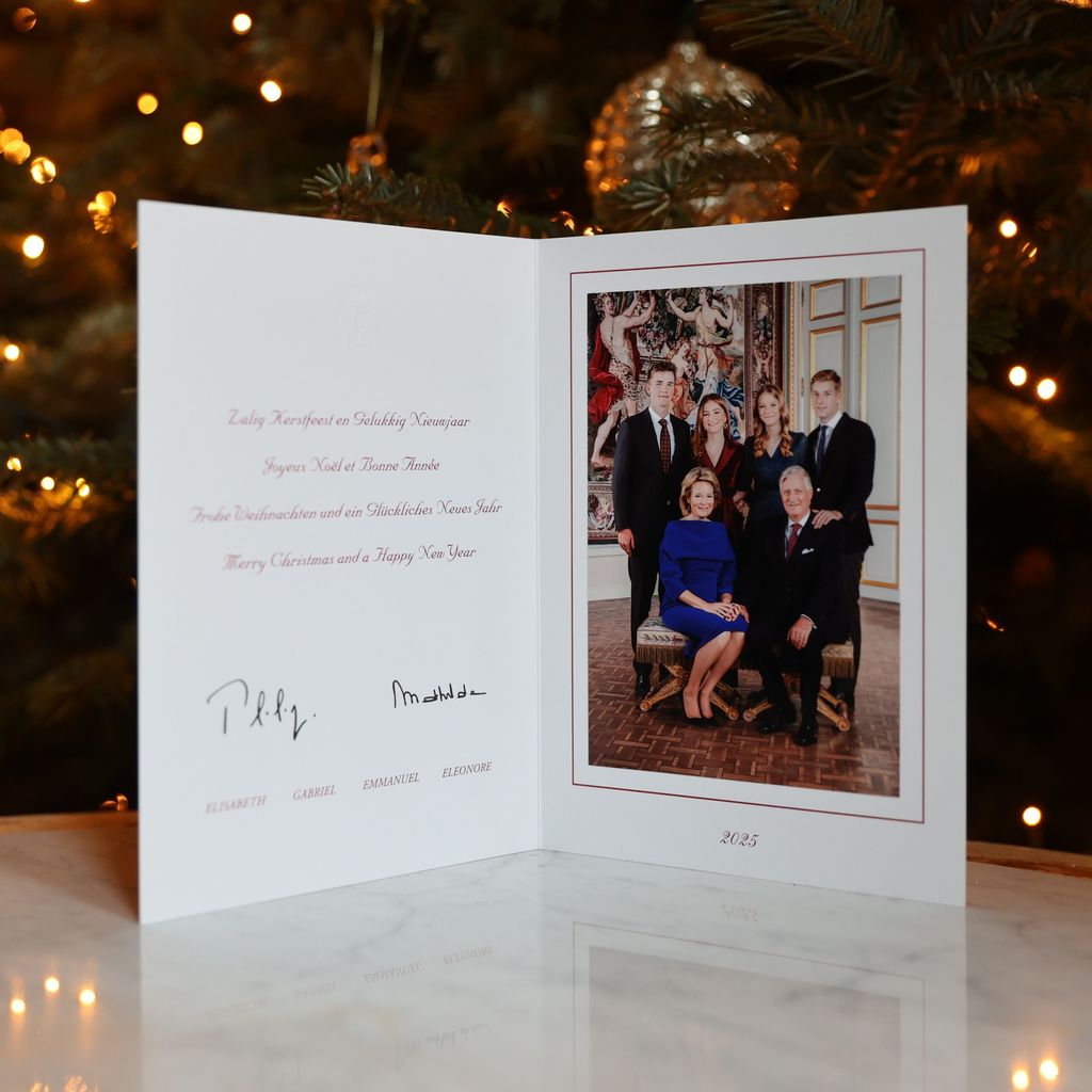 The Belgian royal family's Christmas card