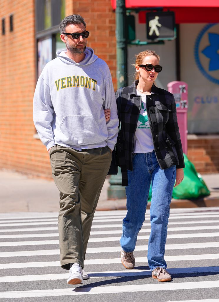 Cooke Maroney and Jennifer Lawrence are seen on April 10, 2023 in New York City