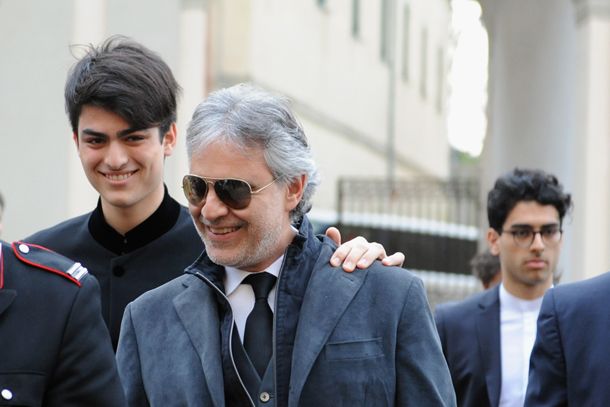 Andrea Bocelli and sons