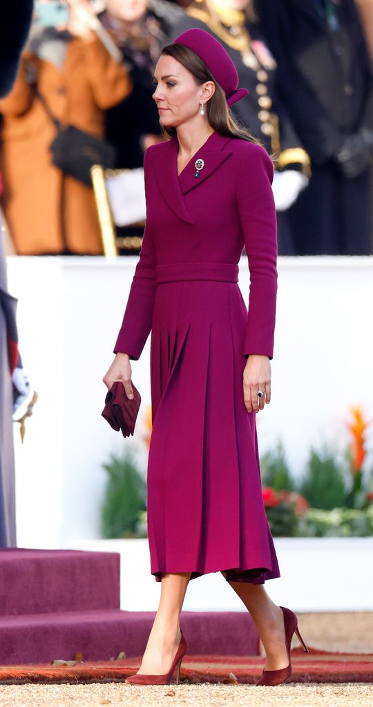 Princess Kate wearing a coat dress in 2022