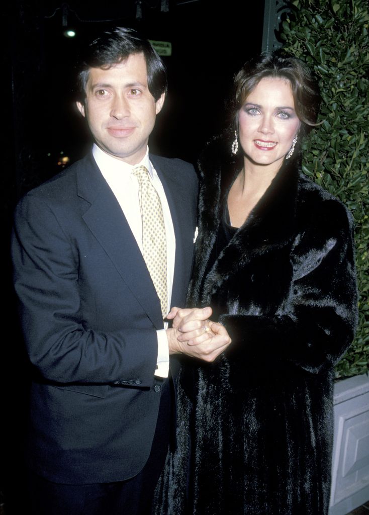 Lynda Carter and Robert Altman in 1983 at Chasen's Restaurant in Beverly Hills, California
