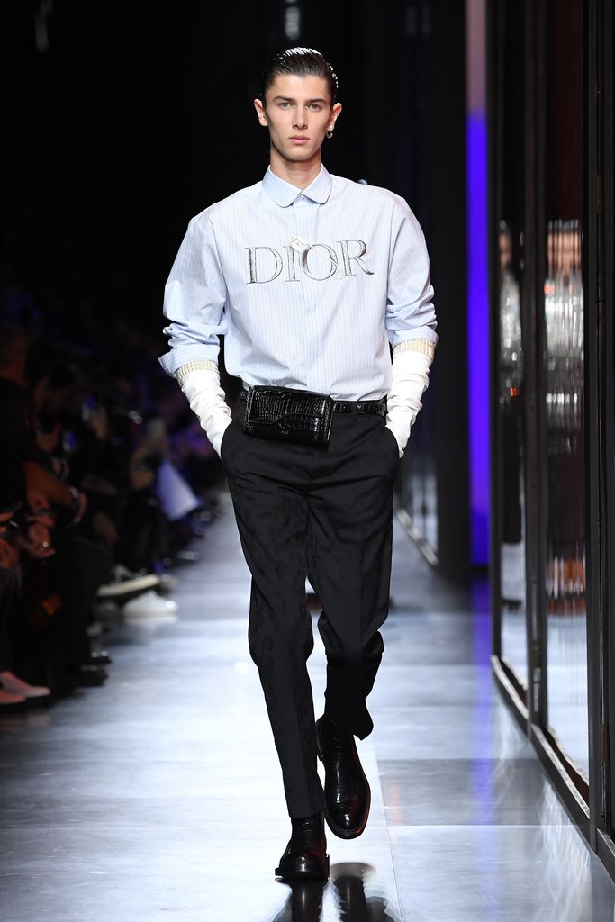 Nikolai of Denmark on Dior Homme runway