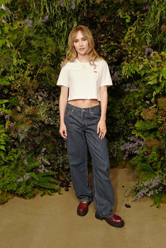  Suki Waterhouse attends Suki Waterhouse's "Memoir of a Sparklemuffin" Album Listening Party at Levi's Haus on August 14, 2024 in London, England. (Photo by Dave Benett/Getty Images for Suki Waterhouse)