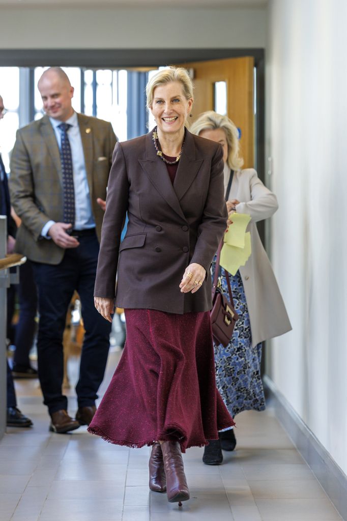 La duchesse d'Édimbourg lors d'une visite au centre communautaire Bloomfield Walkways à Belfast
