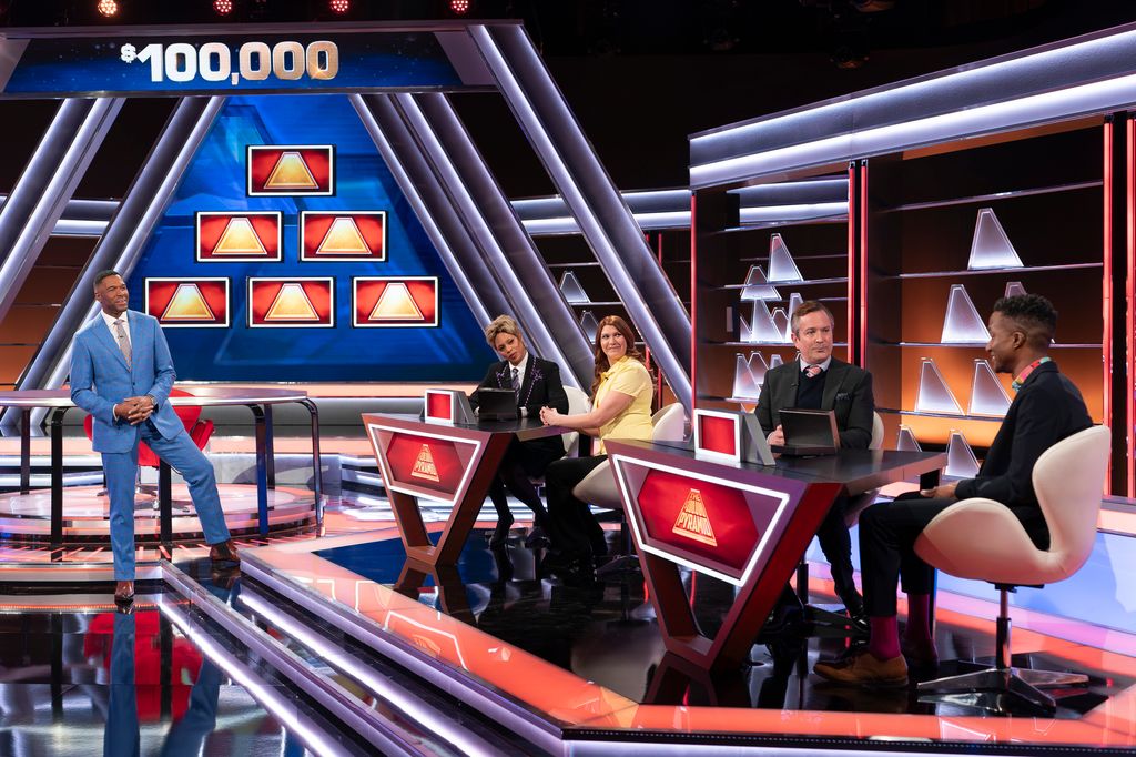 MICHAEL STRAHAN, LAVERNE COX, STEPHANIE GARRISON, THOMAS LENNON, CHANNING TOOKES ON THE $100K PYRAMID