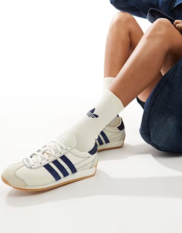 adidas Originals Country OG trainers in off white and indigo