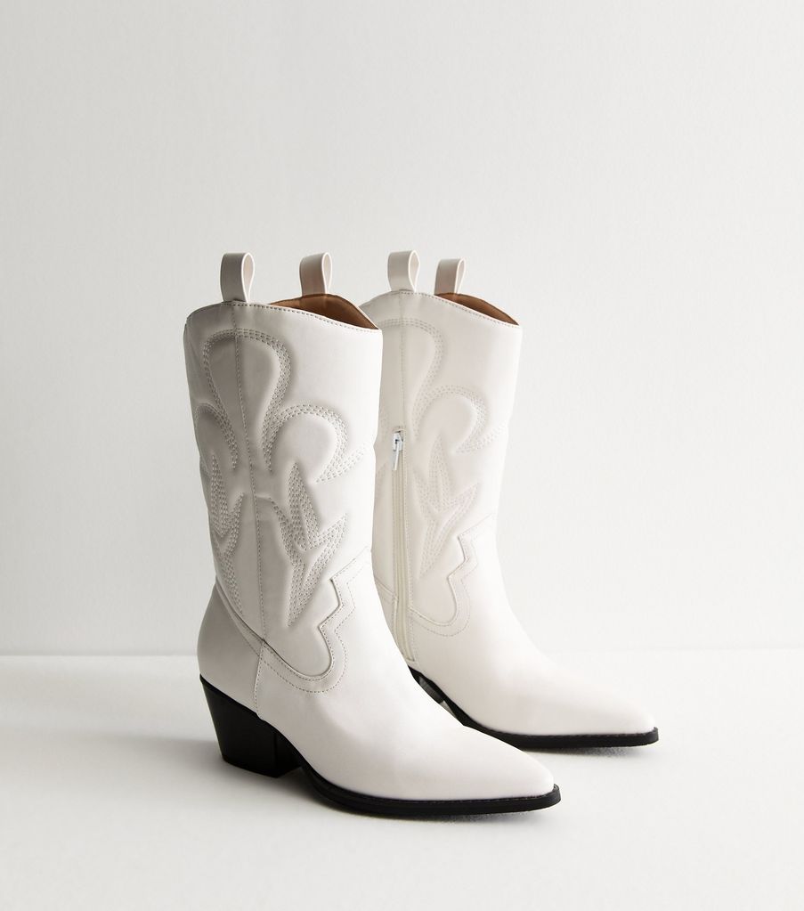 Public Desire White Cowboy Boots