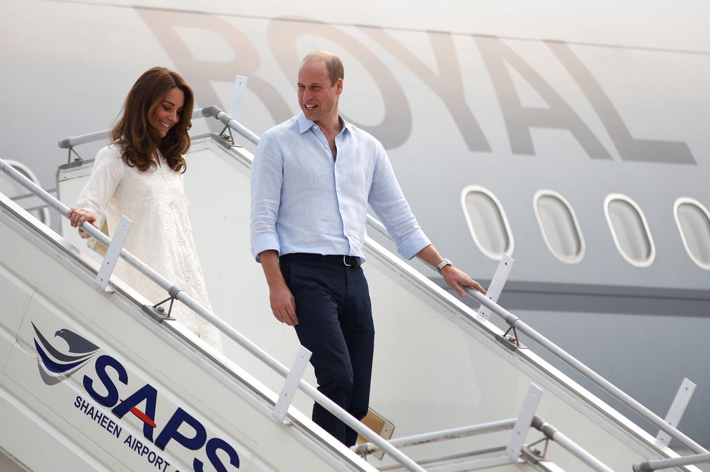Prince William and Kate arrive in Lahore during their royal tour of Pakistan on October 17, 2019 