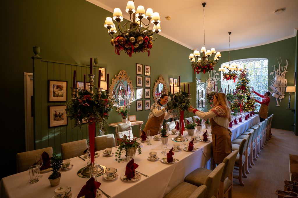 Christmas has arrived in the Orchard Room, the estate's dedicated entertaining space.