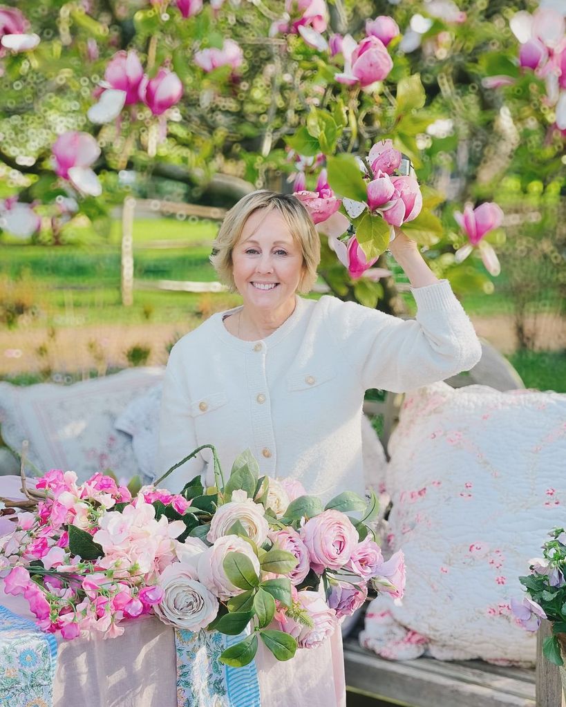 Shirlie Kemp in her garden