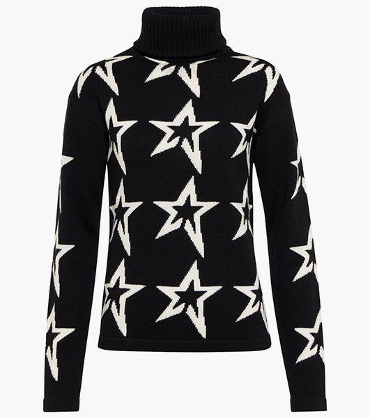 A turtleneck jumper with stars on it