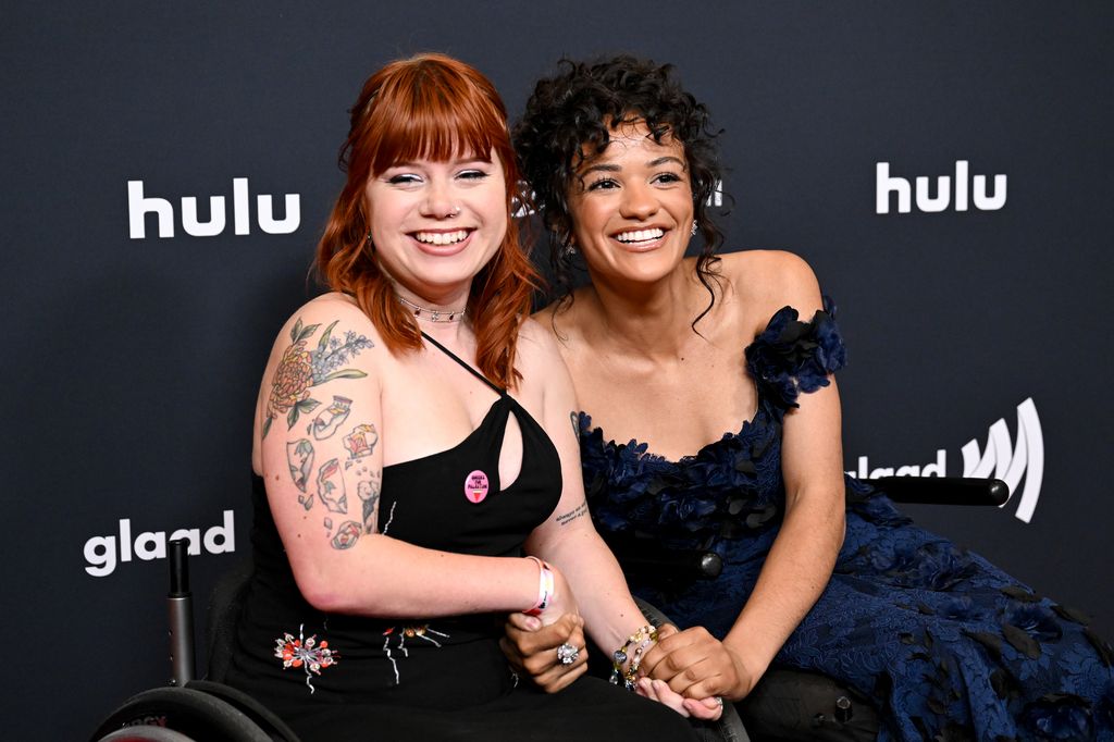 Marissa Bode and her girlfriend Lauren Brooks at the 36th Annual GLAAD Media Awards