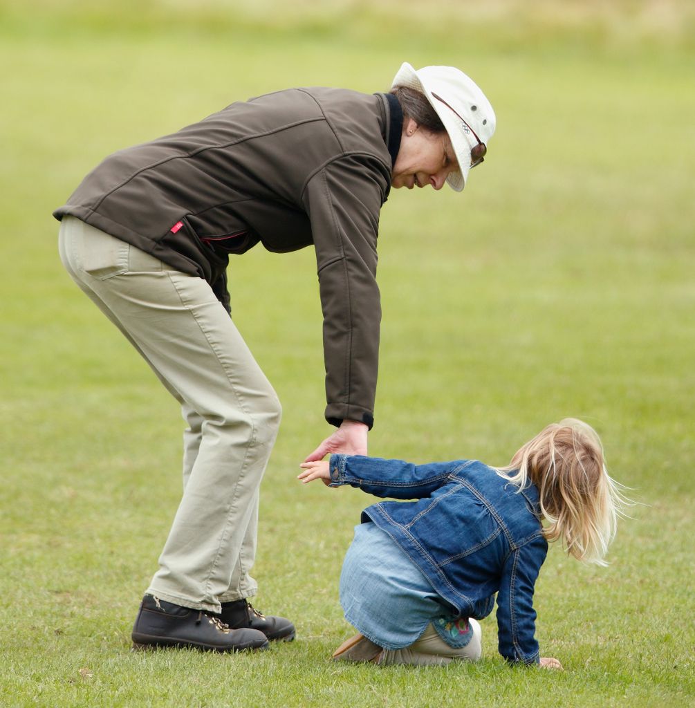 Princess Anne pictured with her granddaughter, Mia Tindall
