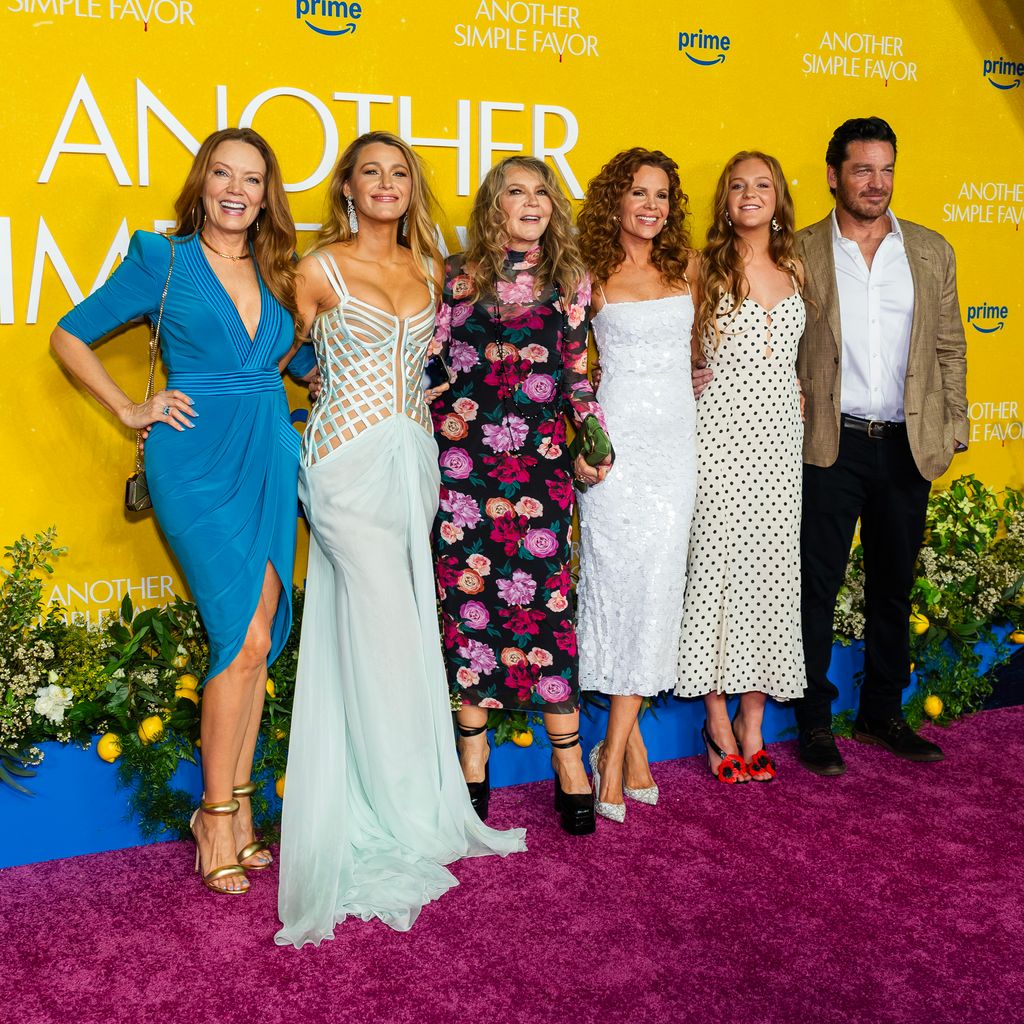 Lori Lively, Blake Lively, Elaine Lively, Robyn Lively, Kate Johnson, and Bart Johnson at the "Another Simple Favor" New York Screening