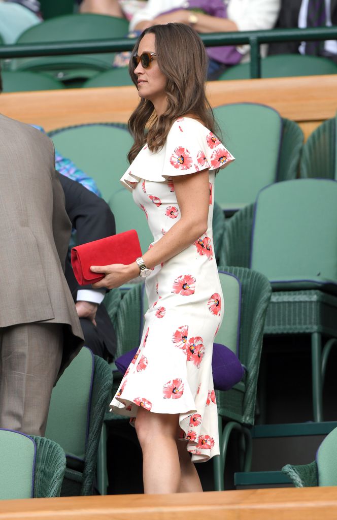  Pippa Middleton attends day one of the Wimbledon Tennis Championships at Wimbledon on June 27, 2016 in London, England. 