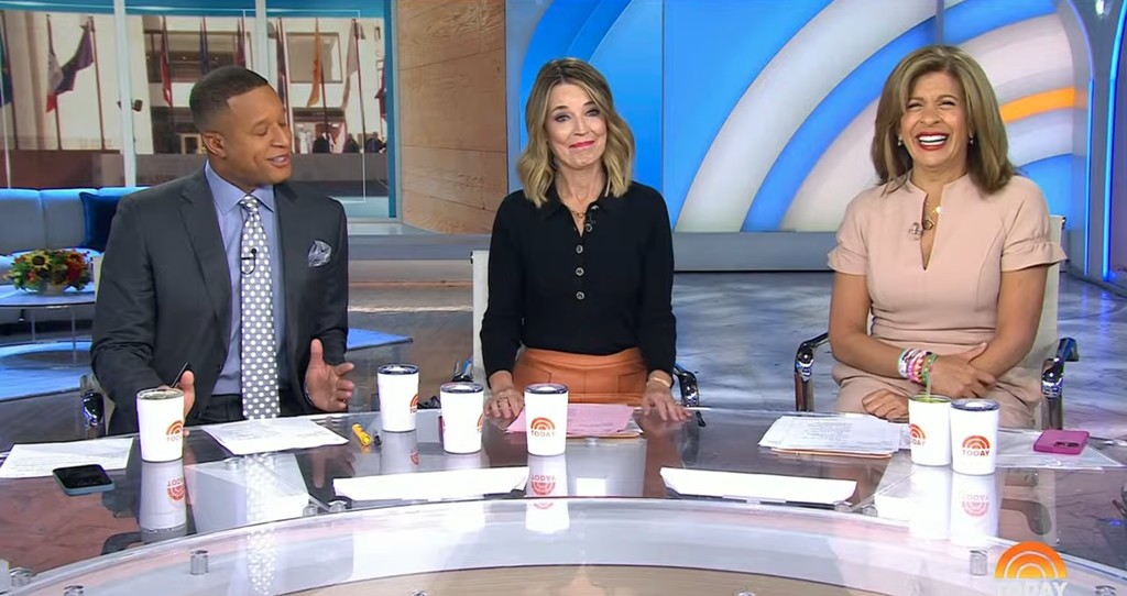 Savannah Guthrie, Hoda Kotb and Craig Melvin on the Today Show on NBC