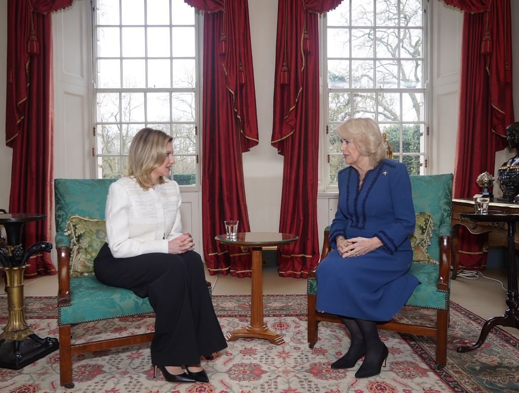 Queen Camilla with the First Lady of Ukraine in clarence house
