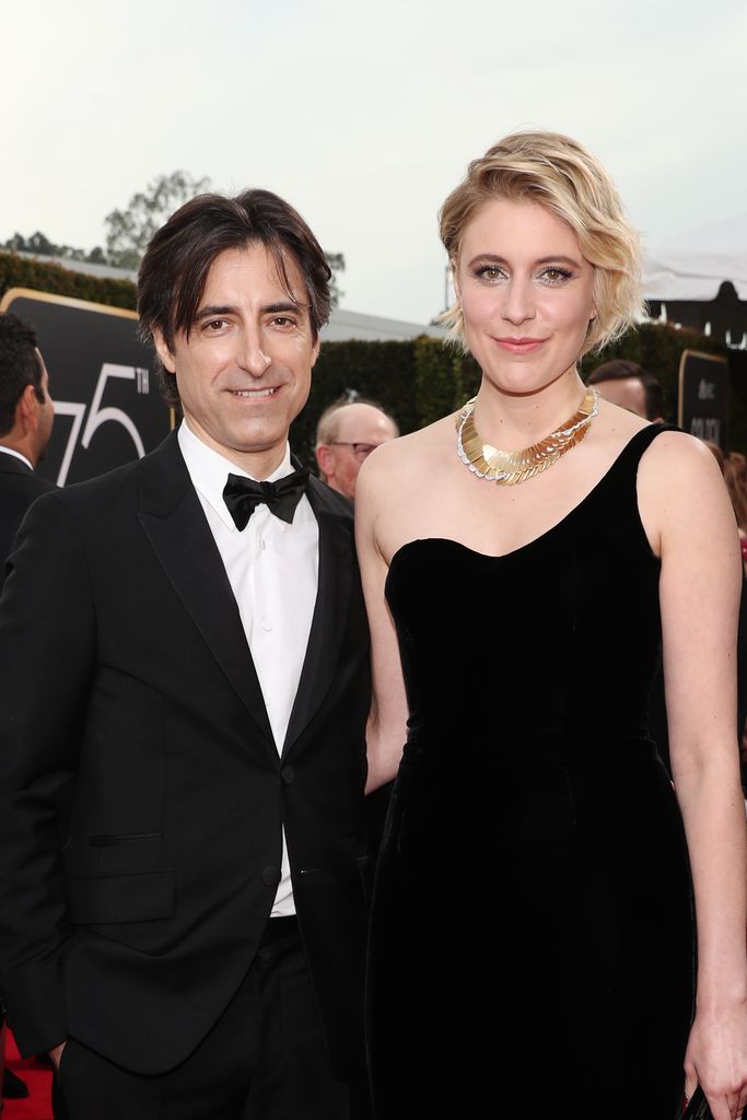 Noah Baumbach and Greta Gerwig arrive to the 75th Annual Golden Globe Awards held at the Beverly Hilton Hotel on January 7, 2018