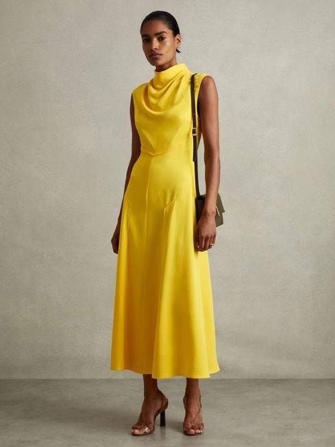 EXACT MATCH: Reiss Georgia Cowl Neck Dress