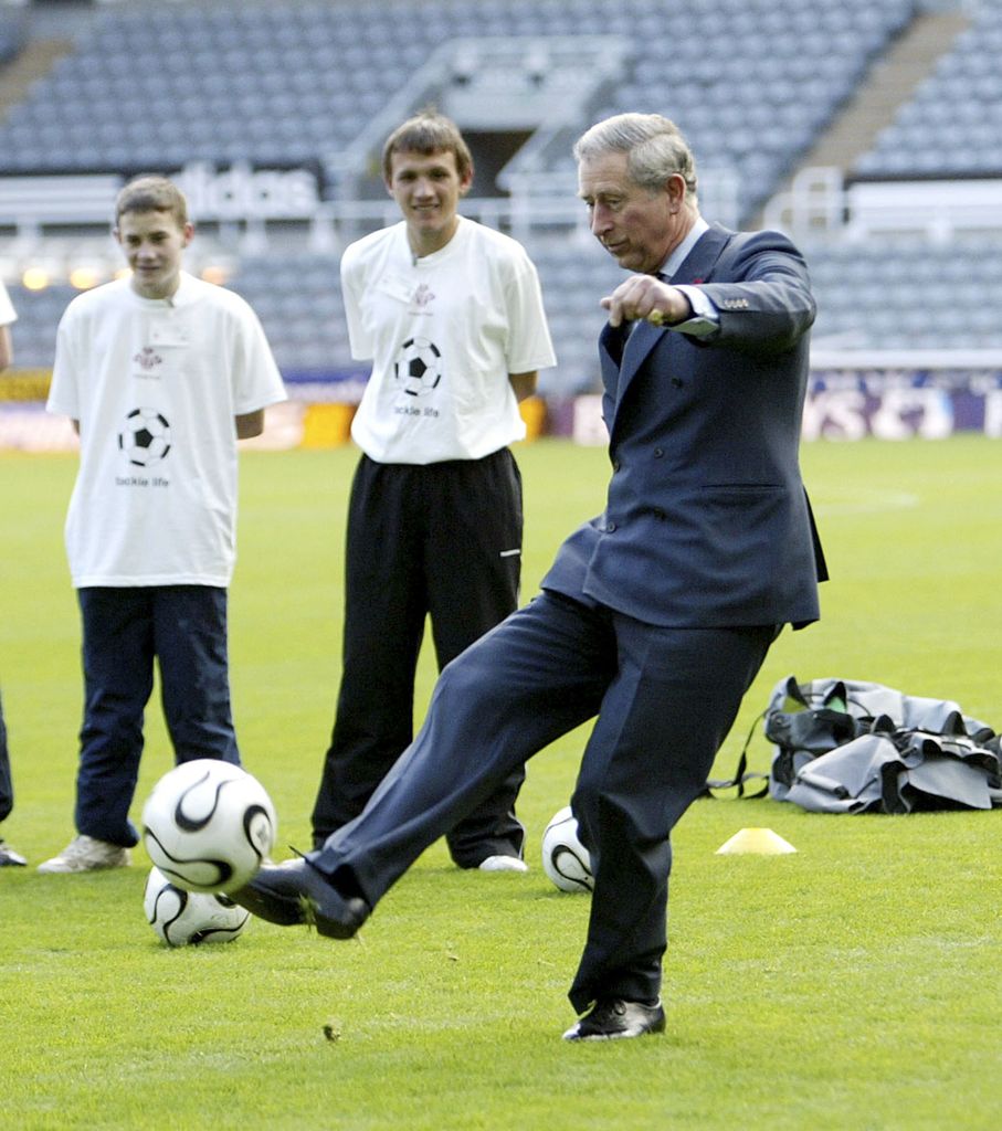 King Charles takes a penalty in 2006