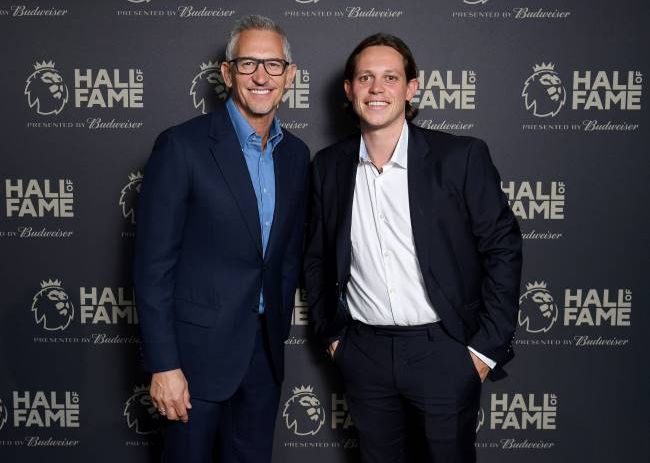 Gary Lineker standing with son Harry