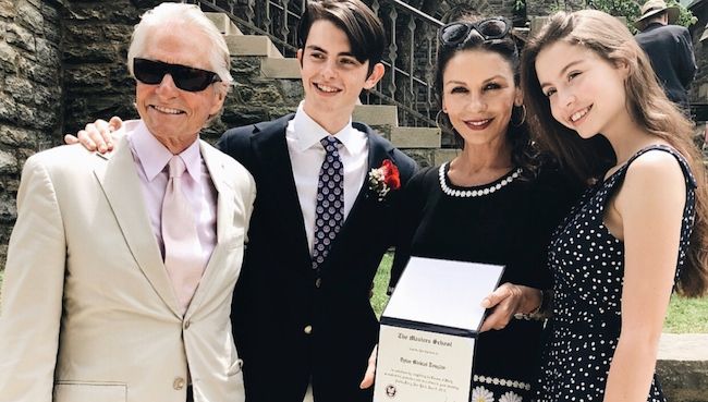 catherine zeta jones family graduation