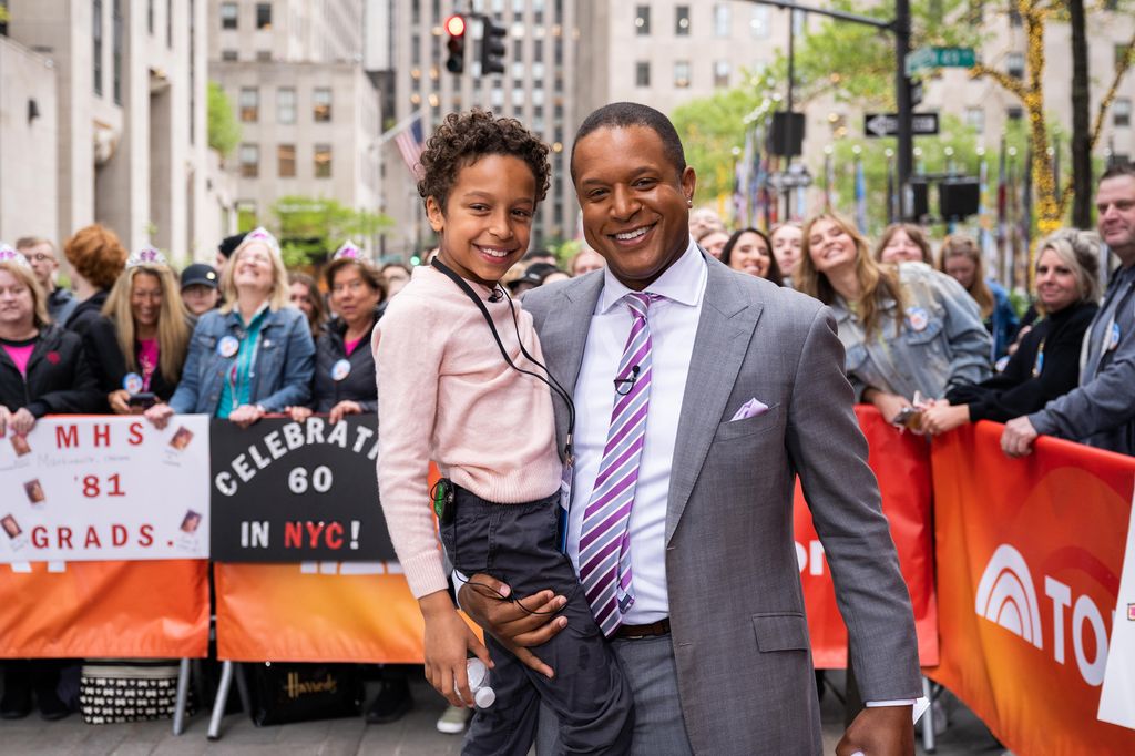 Craig Melvin and his son Delano on Today