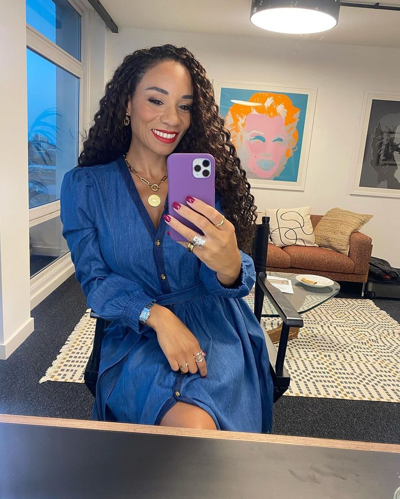 Michelle Ackerley in the Morning Live dressing room