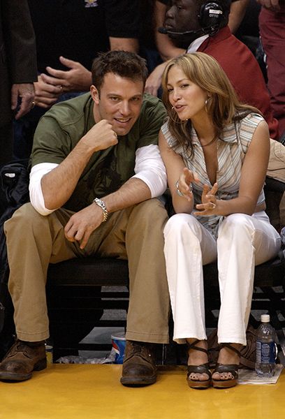 Jennifer Lopez and Ben Affleck Lakers game