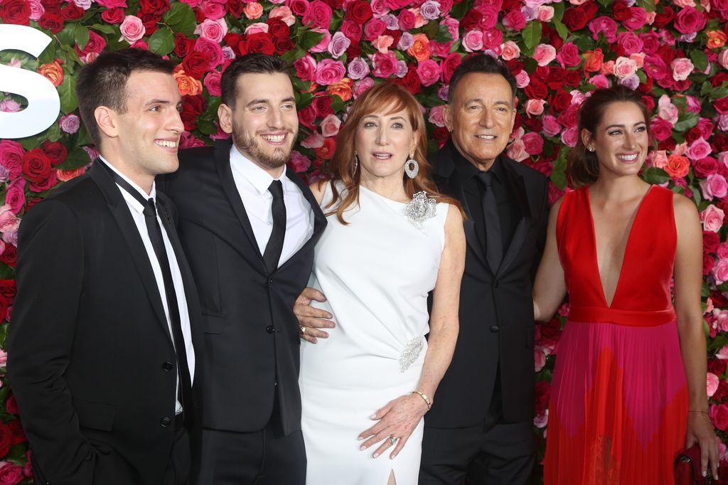 NEW YORK, NY - JUNE 10:  Sam Springsteen, Evan Springsteen, Patti Scialfa, Bruce Springsteen, and Jessica Springsteen attend the 72nd Annual Tony Awards at Radio City Music Hall on June 10, 2018 in New York City.  (Photo by Bruce Glikas/FilmMagic)