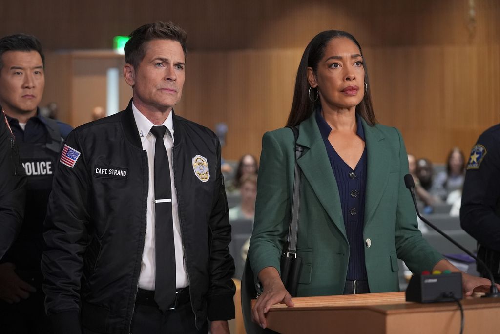 Rob Lowe and Gina Torres in the "The Quiet Ones" episode of 9-1-1 LONE STAR, 2025