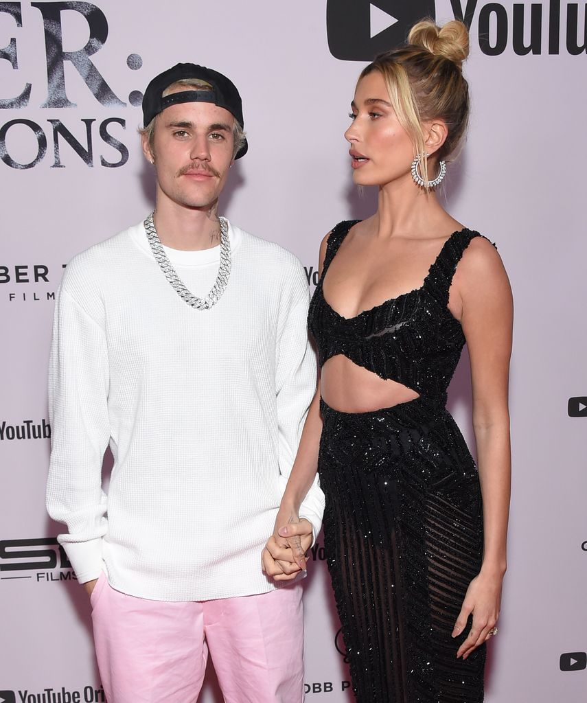 Hailey and Justin Bieber on the red carpet
