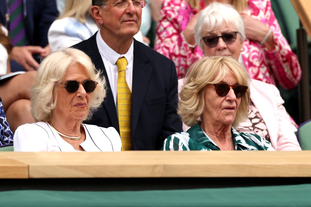 Queen Camilla with her sister Annabel Elliot at Wimbledon 2023