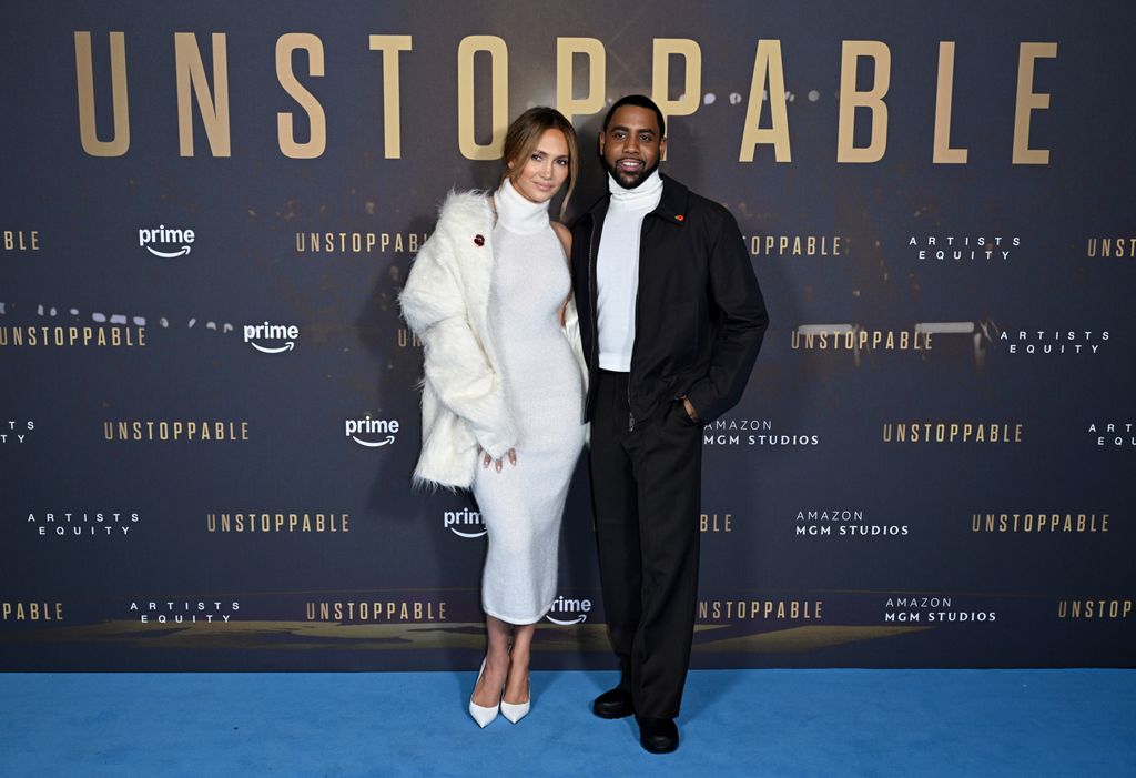 Jennifer Lopez and Jharrel Jerome attend the "Unstoppable" UK Special Screening 