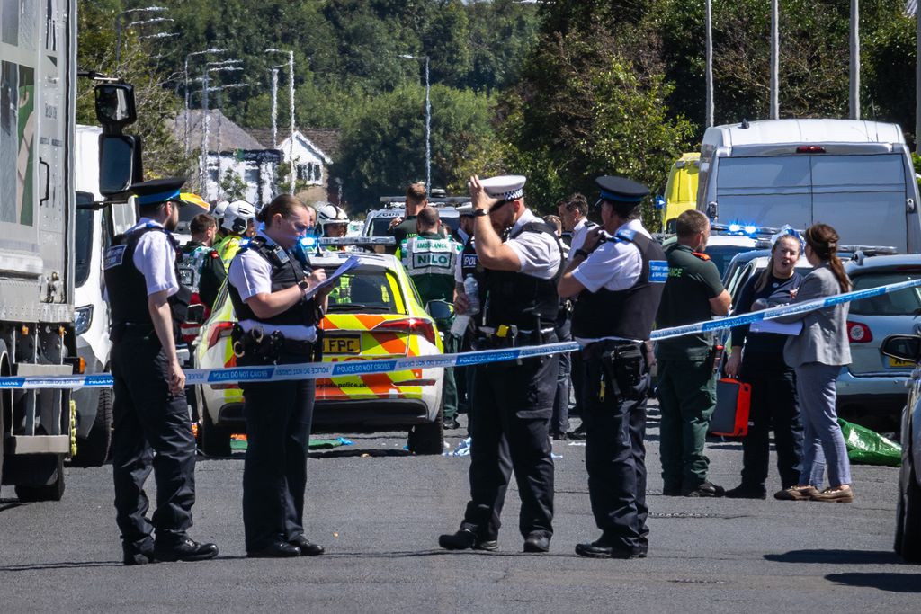 Police on scene at the Southport attack incident 