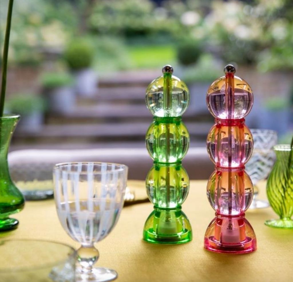 Addison Ross Pink Icy Bobbin Salt or Pepper Mill