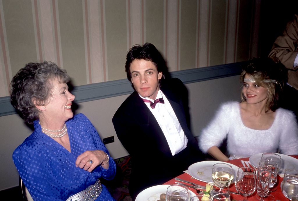 Rick Springfield, his mom, and wife, Barbara Porter at the afterparty for the 24th Annual Grammy Awards