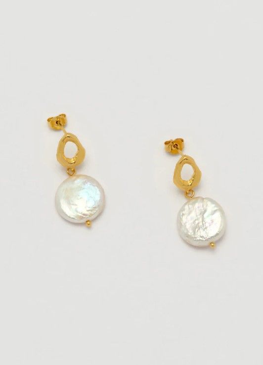 Estella Bartlett - Organic Pearl Drop Earrings