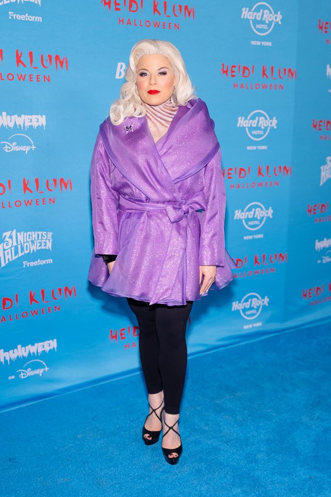 Megan Hilty dressed as Madeline Ashton from Death Becomes Her at Heidi Klum's 24th Annual Halloween Party at Hard Rock Hotel 