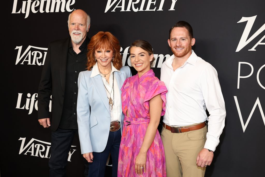 Reba with Rex Linn, and Marissa and Shelby Blackstock 