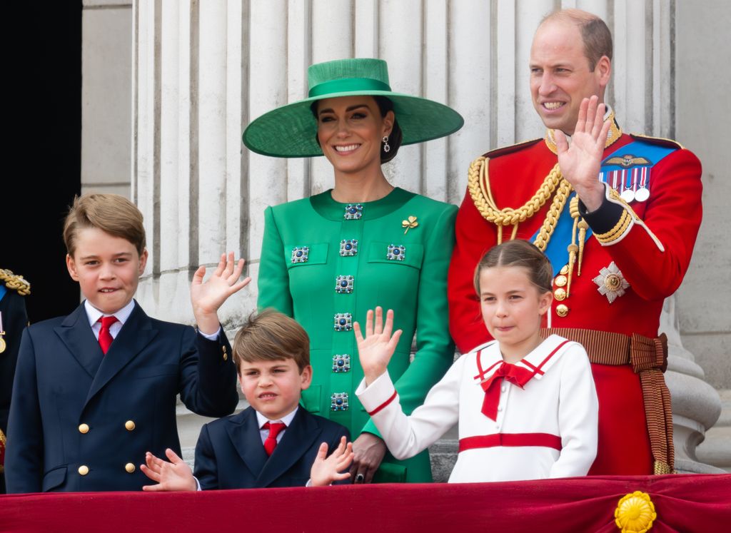 Prince William and Kate with their children at Trooping the Colour