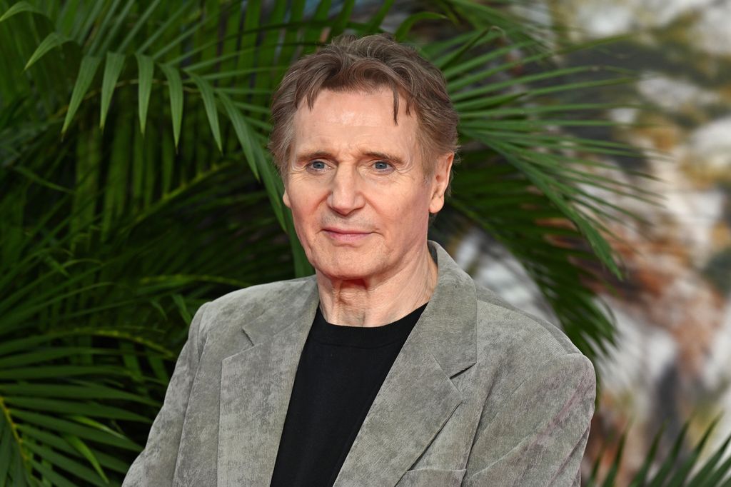 Liam Neeson attends "The Naked Gun" UK Premiere at Cineworld Leicester Square on July 22, 2025, in London, England