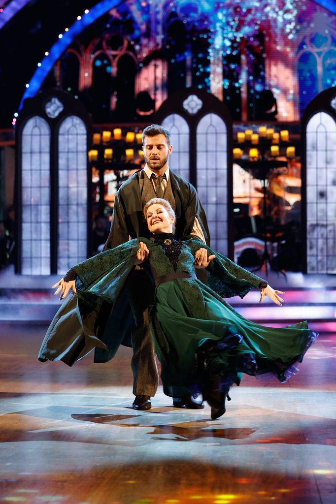 Vito Coppola and Sarah Hadland dancing a Viennese Waltz