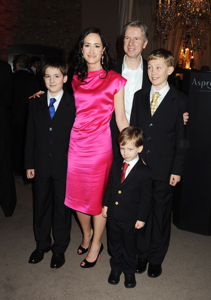Sophie Kinsella with her husband and three of her children at the afterparty following the UK premiere of Confessions Of A Shopaholic