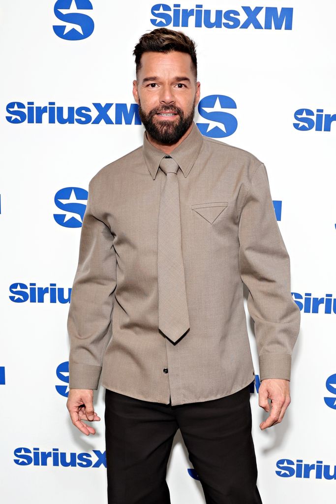 Ricky Martin visits the SiriusXM Studios on March 20, 2024 in New York City.